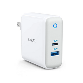 Anker PowerPort Atom III 60W dual port wall charger – front view white