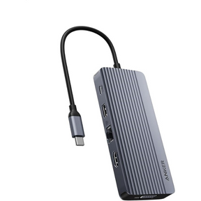 Anker 10-in-1 USB-C hub dual display 4K HDMI 85W – front view