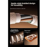 Anker 240W USB - C Braided Cable for MacBook Pro M4 (4 Colors, 3ft & 6ft)Specs  -DokkanTech