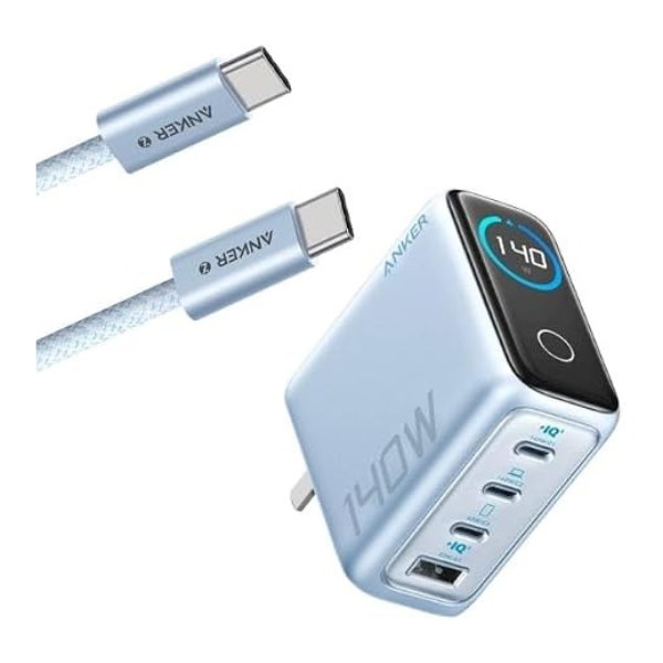 Anker Zolo 140W 4 - Port Fast Charger – 3 USB - C & 1 USB - A | Ultra - Fast Charging(Cable Included) Anker Egypt-Specs-DokkanTech