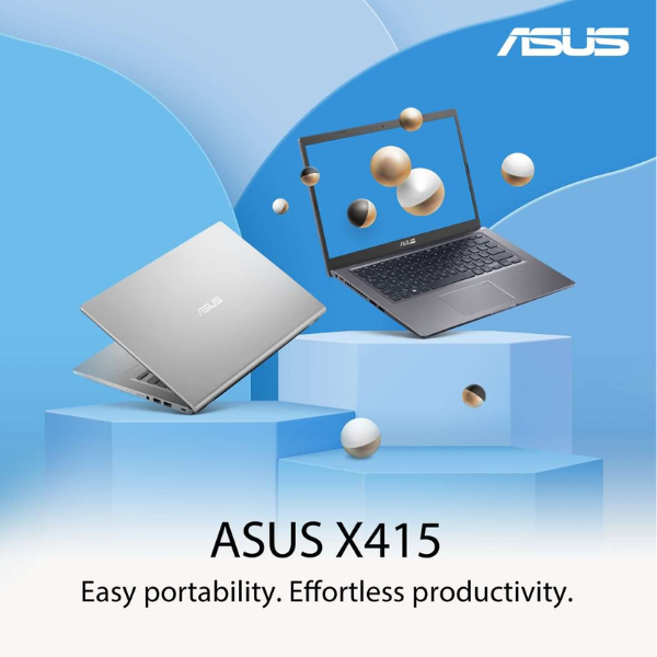 Asus X415 X415EA-BV003W - Intel Core i3-1115G4 - 4GB DDR4 RAM - 256GB SSD - 14-inch HD - Win11 - Arabic Keyboard (Slate Grey)-dokantech#