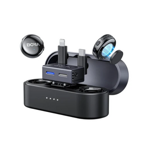 BOYA BOYALINK 3-01 wireless AI mic 3-in-1 receiver and case – front view