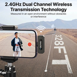 BOYABY-V10UltracompactWirelessMicrophoneSystemwithUSB-CforMobile_2.4GHz_-Black-Specs -DokkanTech 