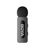 BOYABY-V1UltracompactWirelessMicrophoneSystemforiOSDevices-Black-LeftView -DokkanTech