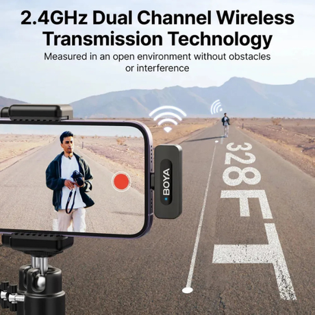 BOYABY-V1UltracompactWirelessMicrophoneSystemforiOSDevices-Black-Specs -DokkanTech