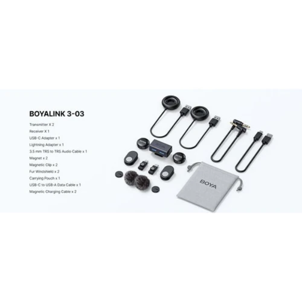 BOYA BOYALINK 3-03 AI-Powered Button-Sized Wireless Microphone - Dokkantech