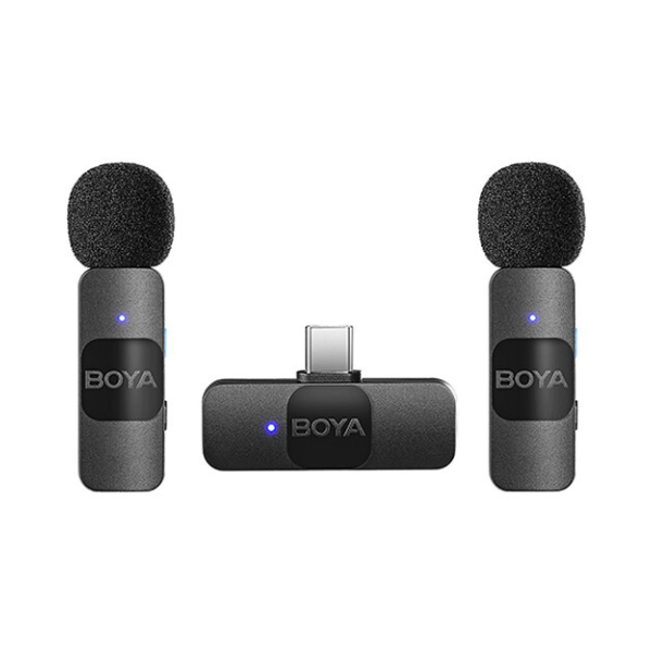 BOYA BY-V20 Ultracompact Wireless Microphone System for USB-C Devices (2.4 GHz) - Black Contents dokkan tech