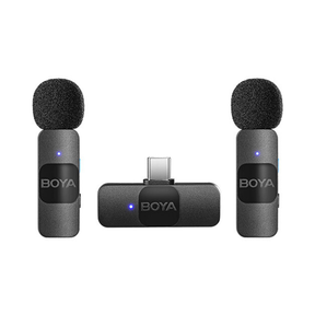BOYA BY-V20 Ultracompact Wireless Microphone System for USB-C Devices (2.4 GHz) - Black Contents dokkan tech