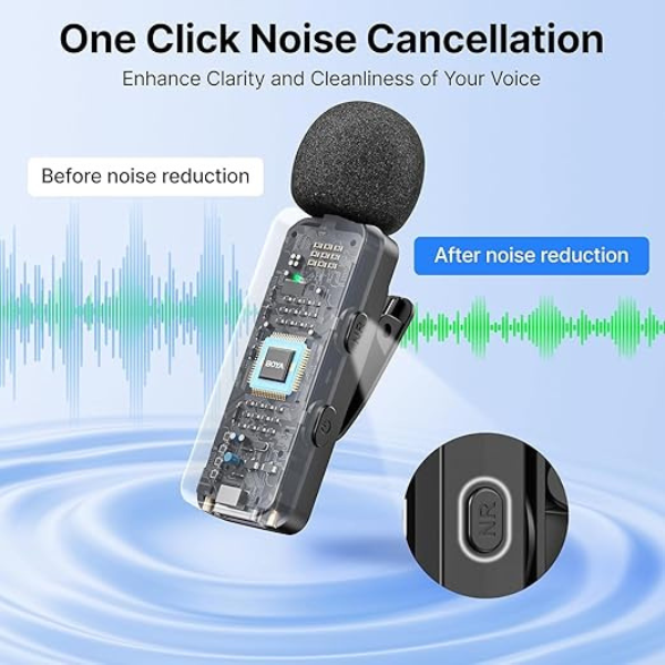 BOYA BY-V2 Ultracompact Dual Wireless Microphone System for iOS Devices - Black Noise-Cancellation dokkan tech