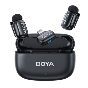BOYA Mini-15 dual 2.4GHz wireless microphone for iOS – front view