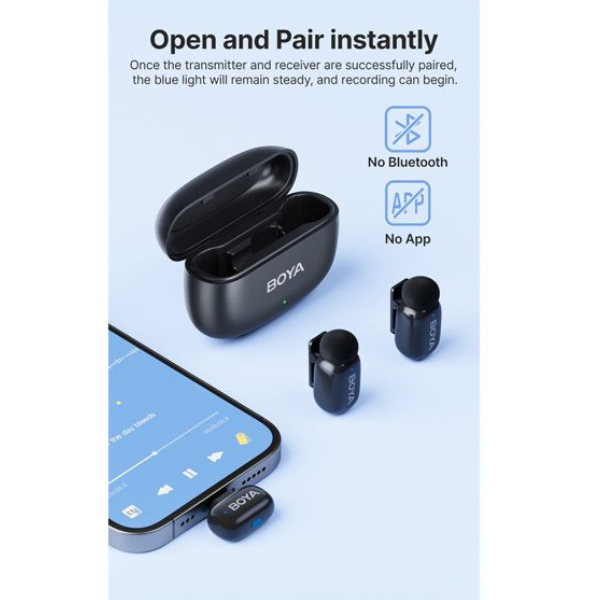 BOYA Mini Dual Ultra-Compact 2.4GHz Wireless Microphone for iOS#Dokkantech