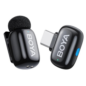 BOYA Mini-17 single wireless lavalier microphone for USB-C with AI voice – front view