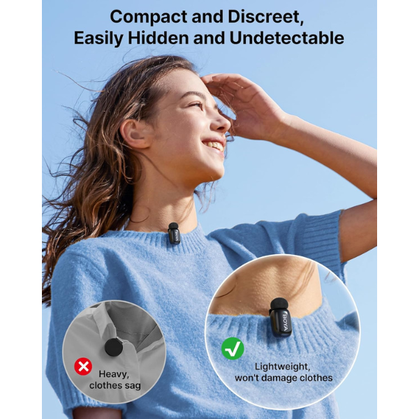 BOYA_Mini_Single_Wireless_Lavalier_Microphone_for_USB-C_Devices_AI_Voice_Change_Charging_Case#Dokkantech