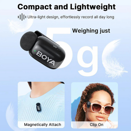 BOYA Mini Wireless Microphone System for iOS Devices | 2.4GHz, Lightning Connector#Dokkantech
