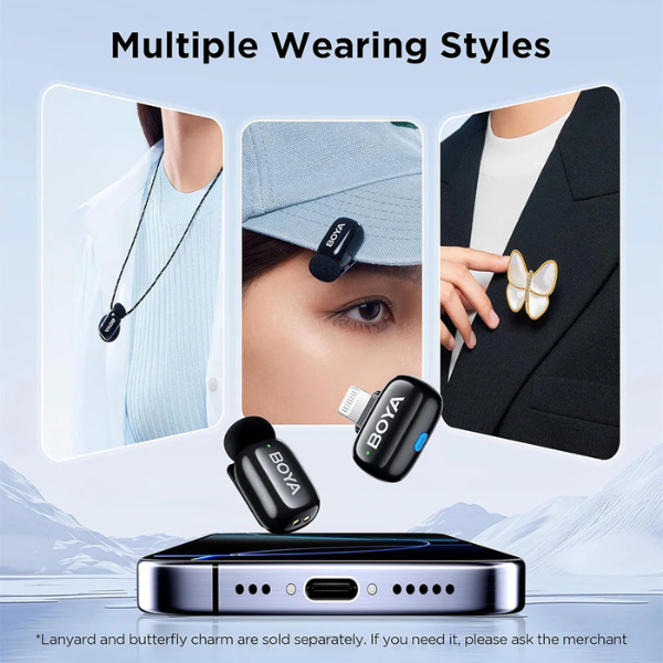 BOYA Mini Wireless Microphone System for iOS Devices | 2.4GHz, Lightning Connector#Dokkantech