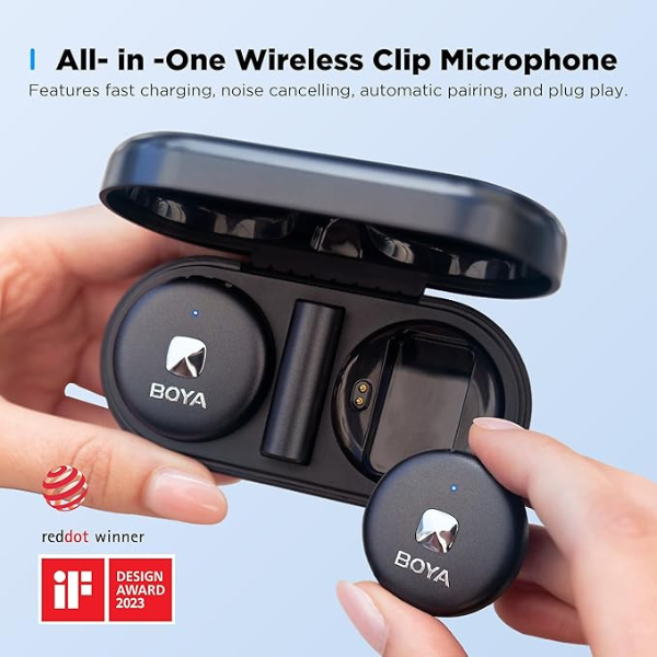  BOYA Omic-D Ultracompact 2.4GHz Dual-Channel wireless Microphone System for iPhone - Black Specs dokkan tech