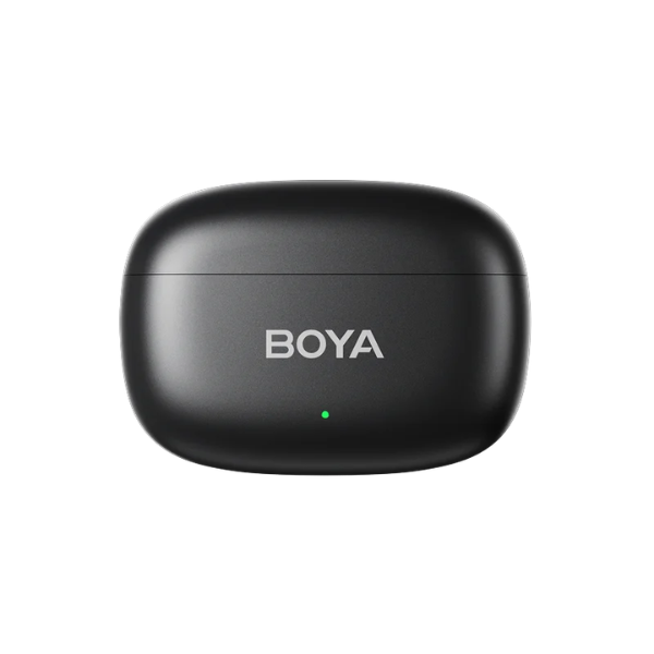 BOYA mini 2-03 Upgraded Super Mini Wireless Microphone with AI Noise Cancellation for iPhone - Black Charging Case dokkan tech
