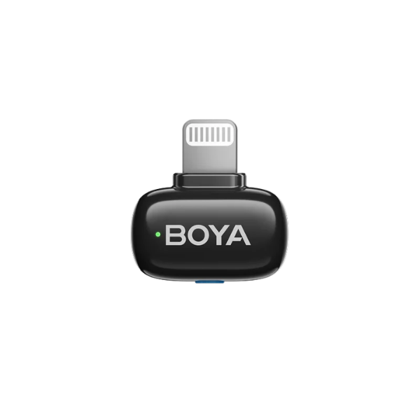 BOYA mini 2-03 Upgraded Super Mini Wireless Microphone with AI Noise Cancellation for iPhone - Black Receiver dokkan tech