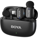 BOYA mini 2-03 Upgraded Super Mini Wireless Microphone with AI Noise Cancellation for iPhone - Black kit dokkan tech
