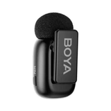  BOYA mini 2-06 Upgraded Super Mini Wireless Microphone with AI Noise Cancellation USB-C Version - Black Transmitter behind dokkan tech