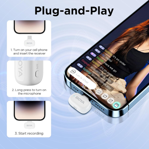 BOYA mini Dual Ultracompact 2.4GHz Wireless Microphone System - IOS - Dokkantech