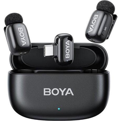 BOYA Mini-14 Dual Wireless Lavalier Microphone System - Type-C - Dokkantech