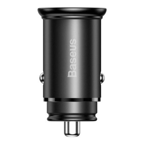 Baseus Circular metal A+C 30W PPS Car Charger - Black - Dokkantech