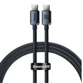 Baseus Crystal Shine USB-C to USB-C 100W fast charging cable 1.2m – front view