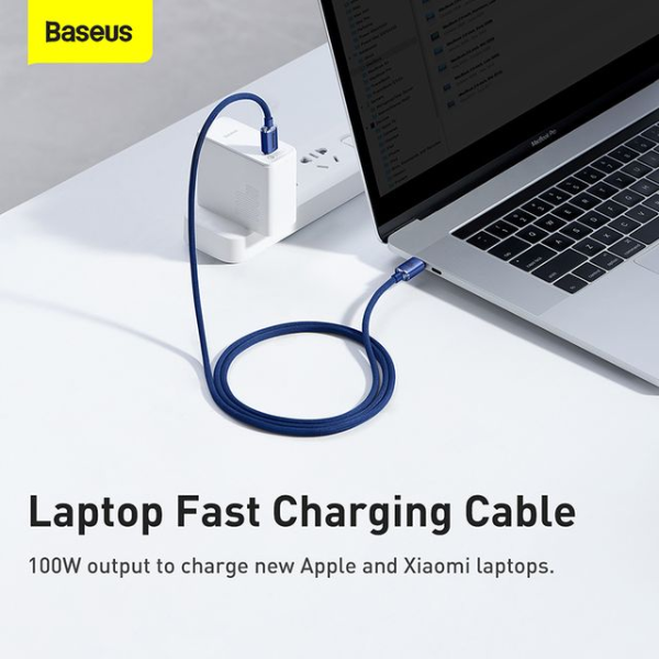 Baseus Crystal Shine Series Fast Charging Data Cable Type-C to Type-C 100W 1.2m-dokantech#