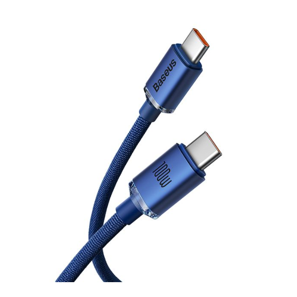 Baseus Crystal Shine Series Fast Charging Data Cable Type-C to Type-C 100W 1.2m-dokantech#