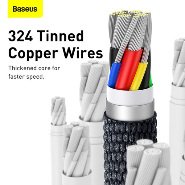 Baseus Crystal Shine Series Fast Charging Data Cable Type-C to Type-C 100W 1.2m-dokantech#