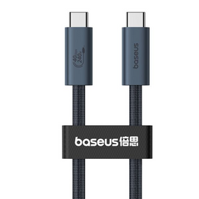 Baseus Flash Series 2 USB4 USB-C to USB-C 240W cable 1m – front view black