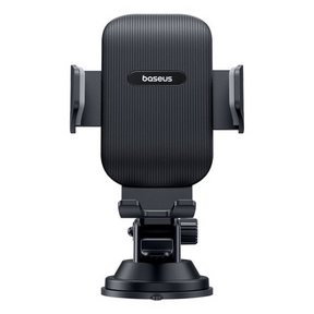 Baseus UltraControl Clamp phone holder suction cup – front view black