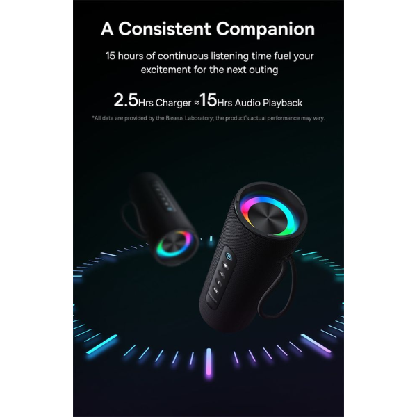 Baseus AeQur VO20 Wireless Speaker – Compact, Powerful, IPX5 Rated - Dokkantech