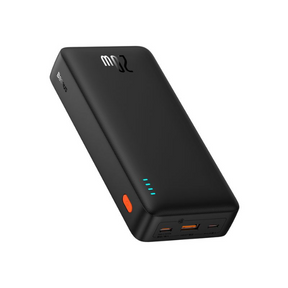 Baseus Airpow 20000mAh 20W fast charge power bank – front view cluster black