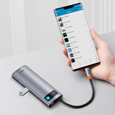 Baseus Metal Gleam Series 7-Port HUB Docking Station - Dokkantech