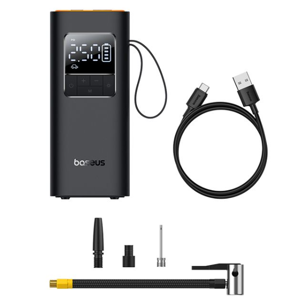 Baseus SuperMini Pro Series Wireless Car Inflator Cluster - Black - Dokkantech