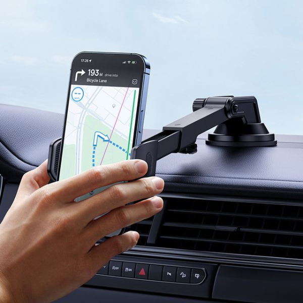 Baseus UltraControl Clamp Phone Holder – Suction Cup, Black - Dokkantech
