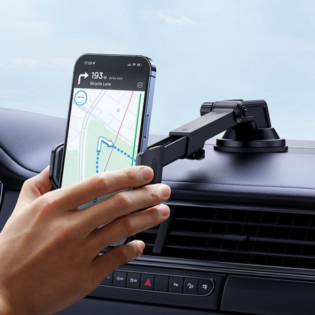 Baseus UltraControl Clamp Phone Holder – Suction Cup, Black - Dokkantech