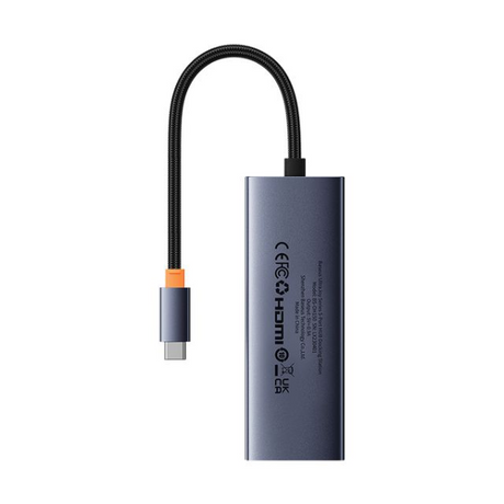 Baseus UltraJoy 5-Port USB-C Hub with HDMI, USB 3.0 & PD – Grey - Dokkantech 