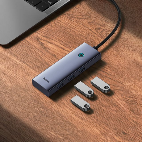 Baseus UltraJoy 5-Port USB-C Hub with HDMI, USB 3.0 & PD – Grey - Dokkantech 