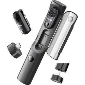 BOYA Magic-05 AI wireless mic dual transmitters USB-C plug and play – front view