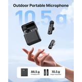 Boya BY-V30 Dual-Channel Wireless Microphone 2.4 GHz for USB-C Devices with Charging Case - Black Feature dokkan tech 
