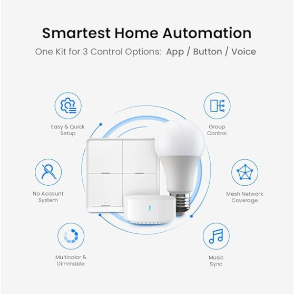 BroadLink E27 Smart Bulb Starter Kit – RGB, BLE, Alexa & Google-Dokkantech