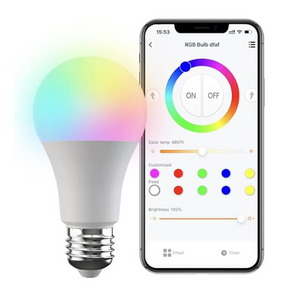 BroadLink LB4E27 smart bulb 9W RGB music sync Alexa Google – front view