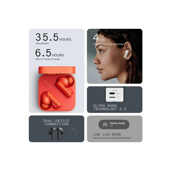 CMF By Nothing Ear , Noise cancellation, IP54, 5.3BT - DokanTech #