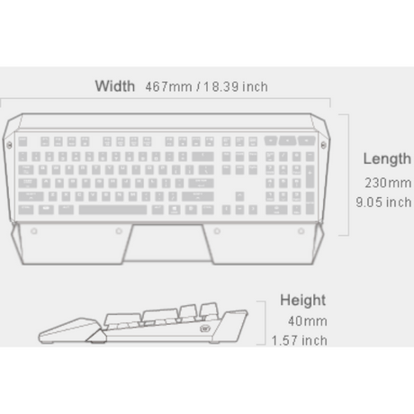 Cougar Attack X3 RGB Backlit Cherry MX Mechanical Gaming Keyboard - Iron Grey-dokantech#