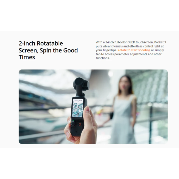 DJI OSMO Pocket 3 Camera - Grey - Dokkantech