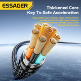 ESSAGER 240W Type C to Type C Cable With Digital Display - Black - Dokkan tech