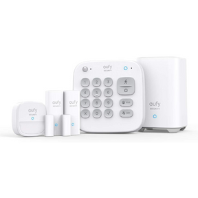 Eufy Home Security 5-piece alarm kit with keypad and sensors – front view